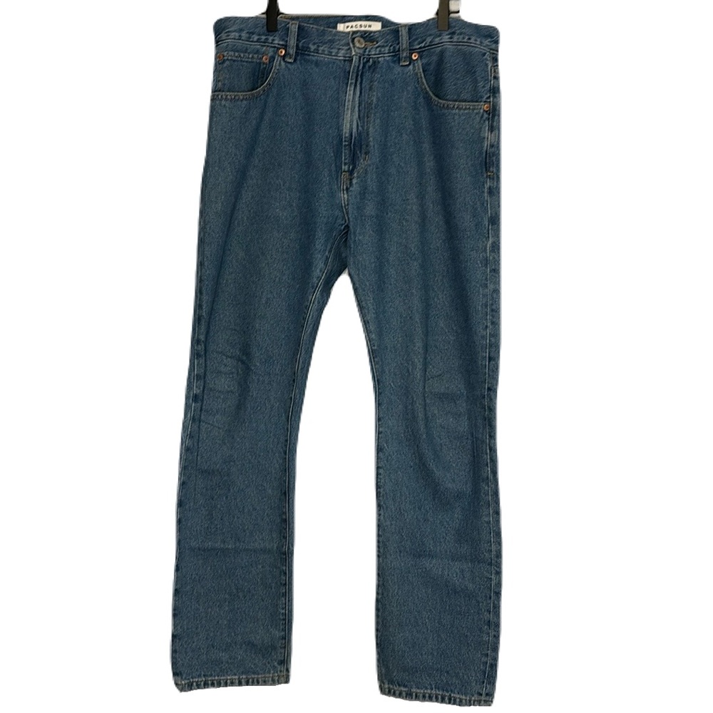 PacSun Men’s Baggy 32 X 32 Cotton Jeans Mid Wash Denim Relaxed Fit